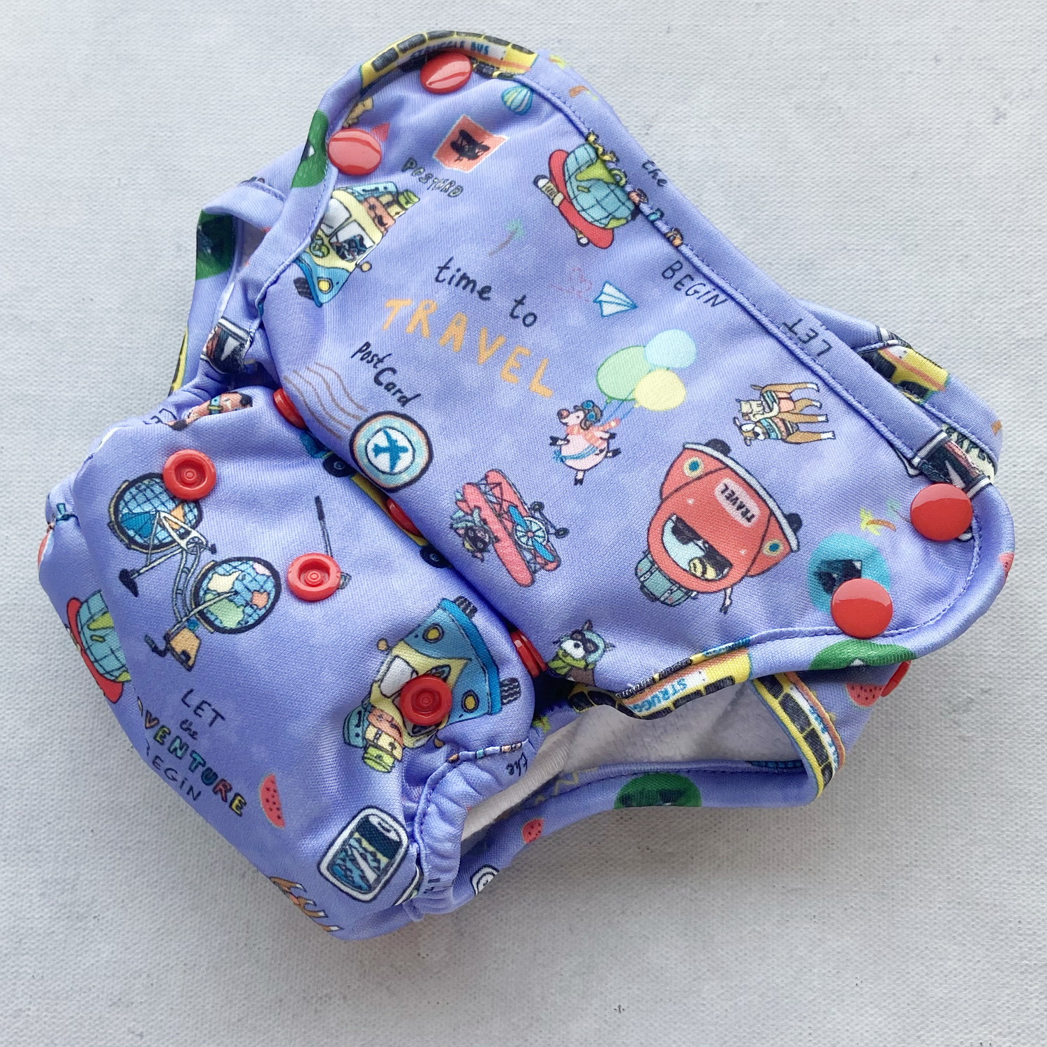 Cover Day Diaper for Very Heavy Wetters- Bon Voyage - Bumpadum