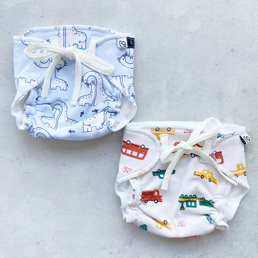 Happy Nappy Pack of 2 - Printed (Size & Print options available) - Bumpadum